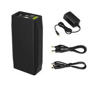 MXJFYY 12,8 V 6000 mAh 76,8 WH LiFePO4 Batería con Cargador, 12 Salidas/9 V CC/5 V USB Batería de fosfato de Hierro y Litio Banco de energía para Tiras de luz LED,cámaras CCTV,videocámaras