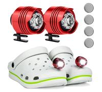 MXJFYY 2 PCS Luz de Zapato de Cocodrilo, Impermeables Faros Croc, Luces LED Para Zapatos Con 3 Modos de Luz, Accesorios de Decoración Para Caminar, Cumpleaños Para Adultos y Niños Regalos