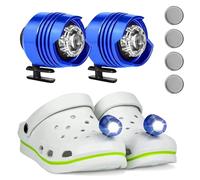 MXJFYY 2 PCS Luz de Zapato de Cocodrilo, Impermeables Faros Croc, Luces LED Para Zapatos Con 3 Modos de Luz, Accesorios de Decoración Para Caminar, Cumpleaños Para Adultos y Niños Regalos