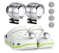 MXJFYY 2 PCS Luz de Zapato de Cocodrilo, Impermeables Faros Croc, Luces LED Para Zapatos Con 3 Modos de Luz, Accesorios de Decoración Para Caminar, Cumpleaños Para Adultos y Niños Regalos