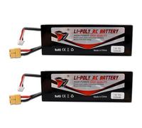 MXJFYY 2 Piezas de batería LiPo RC 7,4 V 5200 mAh 50 C Estuche rígido con Enchufe XT60, batería Compatible con RC Coche camión helicóptero avión Rock Crawler avión helicóptero camión Barco, etc.
