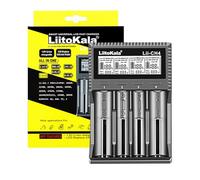 MXJFYY Cargador rápido de batería Liitokala LII-CH4 de 4 bahías para baterías de Iones de Litio de 1,5/3,7 V/3,85 V y baterías LiFePO4 de 3,20 V y NiMH/NiCd de 1,2 V,10440,14500,16340 (RC123),17500
