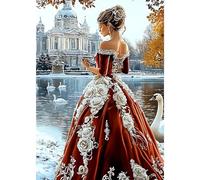 MXJSUA 5D Diamond Painting, Belleza Junto Al Lago Diamond Painting Kit Completo, Manualidades Adultos DIY Cristal Pintura De Diamante Para, Painting Para Decoración De Pared Del Hogar 30x40cm