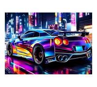 MXJSUA 5D Diamond Painting, Coche Deportivo De Ciudad Diamond Painting Kit Completo, Manualidades Adultos DIY Cristal Pintura De Diamante Para, Painting Para Decoración De Pared Del Hogar 30x40cm