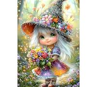 MXJSUA 5D Elfos del Bosque Diamond Painting, Diamond Painting Kit Completo, Manualidades Adultos DIY Cristal Pintura De Diamante Para, Painting Para Decoración De Pared Del Hogar 30x40cm