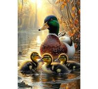 MXJSUA 5D Patos Diamond Painting, Diamond Painting Kit Completo, Manualidades Adultos DIY Cristal Pintura De Diamante Para, Painting Para Decoración De Pared Del Hogar 30x40cm