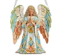MXJSUA Ángel De La Esperanza Diamond Painting Colgante Kit, DIY Pintura de Diamante Adultos, Colgante Cuadro de Diamantes Ornaments para Principiantes Pared Ventana Hanging Decoración