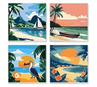 MXJSUA Paquete De 4 Kits De Pintura Por Números-01