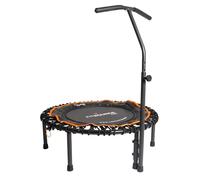 MXL FIT Bounce PRO Bungee Rebounder con mango de barra en T, mini cama elástica para interiores de alta calidad para adultos y niños, rebote silencioso de bajo impacto, medio plegado con patas de