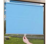 MXLDZHLW Blackout Roller Shades Cortinas de Ventana,As Retráctiles para Sombrillas Solares,As Enrollables de Ventana,As de Privacidad Temporales, Sinrforación/Azul/95 * 180 cm / 37 * 71 Pulgadas