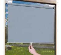 MXLDZHLW Blackout Roller Shades Cortinas de Ventana,As Retráctiles para Sombrillas Solares,As Enrollables de Ventana,As de Privacidad Temporales, Sinrforación/Gris/75 * 150 cm / 30 * 59 Pulgadas