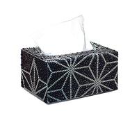 MXLDZHLW Portarrollos, Caja de Pañuelos Rectangular, Portapañuelos Hechos a Mano con Dibujo de Diamantes, Precioso Contenedor de Pañuelos para la Decoración Del Hogar, la Oficina Y el Coche/Cielo Estr