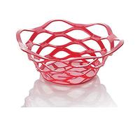 MXLDZHLW Portarrollos de Papel Higiénico, Cesta para Fruta Y Rejilla para Fruta con Diseño Tallado, Cuenco de Plástico Huy Drenable para Fruta Y Verdura, Rojo/Rojo