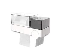 MXLDZHLW Portarrollos, Portarrollos de Baño, Caja para Papel Higiénico de Abs, Resistente a la Humedad, Duradera, Soporte para Móvil, Caja para Pañuelos Impermeable de Pared, Apta para el Baño, Color