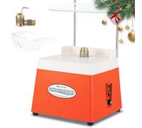 Mxmoonant Amoladora para vidrieras con deflector, brocas de 5/8" y 1" y gafas de seguridad, kit de herramientas de amolado mini DIY de 4200 rpm para mosaicos, cerámica y vidrio (Naranja)