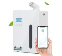Mxmoonant Máquina de aire aromático para aceite esencial sin agua, cobertura de 600-800 m³, botella de aceite de 300 ml, con control de aplicación, montaje en pared, para el hogar, oficina, hotel, se