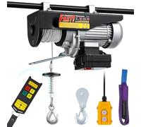 Mxmoonant Polipasto eléctrico, 140/280kg, tipo rápido 10/20m/min, elevación 10/20m, control inalámbrico y por cable, 1600W
