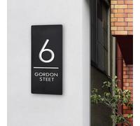 MXN Letrero de Números de Casa Personalizado Acrílico 3D Cortado Con Láser Digital Para Exteriores, Placa de Número de Casa Residencial Para Calle