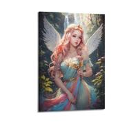 MXNGVU Hermoso póster decorativo de princesa, lienzo para pared e impresión artística moderna para decoración de dormitorio familiar, 20 x 30 cm