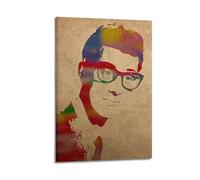 MXNGVU Póster decorativo de Buddy Holly 7 sobre lienzo para pared e impresión artística moderna para decoración de dormitorio familiar, 20 x 30 cm