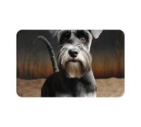 MXPELGHMAD Felpudo absorbente y antideslizante de bienvenida, lavable, para la entrada de la puerta principal, felpudo de perro schnauzer, felpudo de entrada al aire libre, interior, para dormitorio