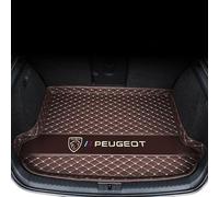 MXQCLSA Coche Cuero Alfombrillas Maletero, para Peugeot 207 208 307 308 407 408 508 508L 2008 3008 5008 Tronco Bandeja Protectora Funda Maletero Alfombra Antideslizante Accesorios,E