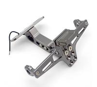MXQCLSA Moto Portamatrículas, para Aprilia SR GT 125 200 Marco Matricula Moto Ajustable con Luz de Matrícula para matrícula de Motocicleta,B