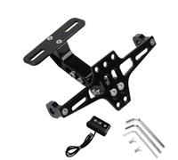 MXQCLSA Moto Portamatrículas, para Kawasaki ZX6R ZX-6R Marco Matricula Moto Ajustable con Luz de Matrícula para matrícula de Motocicleta