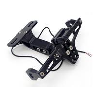 MXQCLSA Moto Portamatrículas, para Yamaha MT-125 Marco Matricula Moto Ajustable con Luz de Matrícula para matrícula de Motocicleta,A