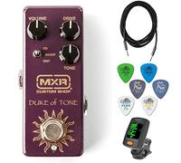 MXR CSP039 Duke of Tone Overdrive Bundle con cable de instrumento, 6 púas Dunlop y sintonizador