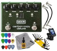 MXR M292 - Pedal de efectos de guitarra analógica de lujo con copia de carbono con paquete Tonebird con herramienta, cables de conexión, púas y pulido