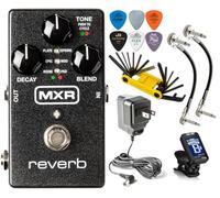 MXR M300 Reverb Pedal de efectos de guitarra eléctrica Hi-Fi analógico, camino seco y 6 estilos de reverberación diferentes con Tonebird Patch, multiherramienta, púas Dunlop y paquete de fuente de