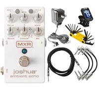 MXR M309 JoshuTonebird Ambient Echo 60s, 70s, 80s Soundscapes Delay, con pedal de efectos de guitarra eléctrica Tap Tempo con fuente de alimentación, herramienta, paquete de cable de conexión