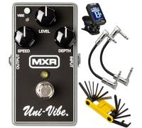MXR M68 Uni-Vibe Chorus Vibrato Pedal de efectos de guitarra eléctrica con paquete Tonebird que incluye multiherramienta Groovetech, 2 cables de conexión y afinador cromático True Tune