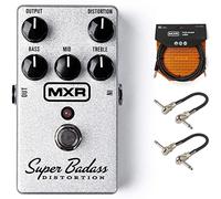 MXR M75 Super Badass Distortion Pedal de efectos de guitarra con MXR Premium Instrument Cable y Patch Cables