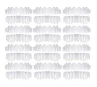 MXRFACTory Cosméticos Dientes Temporales Simulación De Silicona Arriba Y Abajo Presionarse Dentadura Frenillos Blanqueadores Reutilizable Braces Cubren Dientes Imperfectos Hombres y Mujeres,12pairs