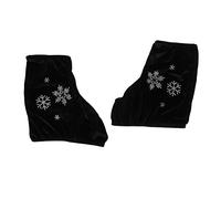 MXRGUMVI 2 fundas protectoras para botas de patinaje sobre hielo, terciopelo, negro-M