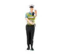 MXRGUMVI Figura de policía de tráfico en miniatura, paisaje, diorama, escala 1:64, derecho al gesto