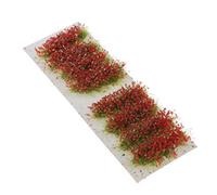 MXRGUMVI Grupos de vegetación de flores en miniatura, modelo militar, material de bricolaje, color rojo