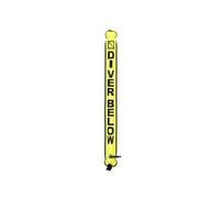 MXRGUMVI Marcadores de superficie de buceo, tubo de señal de boya a prueba de explosiones, equipo profesional resistente al desgaste, color amarillo fluorescente