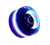 MXRGUMVI Ruedas iluminadas para patines de cuatro ruedas que reducen la fricción, brillantes, de doble fila, accesorios de patinaje de alta dureza, para mujer, rosa/azul