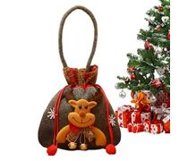 Mxshc Bolsas De Dulces Navideños | Bolsas De Fiestas Con Cordones De Colores - De Bocadillos Para Fiestas Para Rellenar Calcetines,Para Rellenar Calcetines Adultos De Aula Tentempiés
