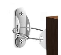 Mxshc Correas De Pared Para Muebles,Correas De Seguridad Para Muebles | Kit antivuelco para tocador de metal,Conector de pared con soporte de seguridad para muebles, protege a la mascota del niño de