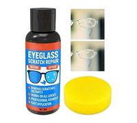 Mxshc Eliminador de arañazos de lentes, de reparación de pantalla de eliminación de niebla, kit de pulido de lentes con esponja, para el hogar, exteriores, viajes, interiores, oficina, vacaciones