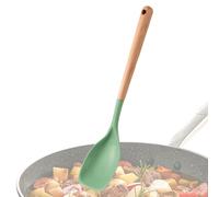 Mxshc Espátula De Silicona Para Cocinar | Utensilio De Silicona Flexible Y Antiadherente,Espátula Para Hornear Con Mango De Madera,Para Servir Freír Verduras Carne Sopa Cocina