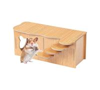 Mxshc Juguetes de paisajismo con escalera de escalada, accesorios de hábitat para hámster, decoración natural de hábitats para hámsteres sirios, ardilla