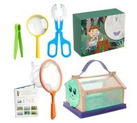 Mxshc Kit de Atrapador de, Herramienta Exploradora de Juguetes al Aire Libre, Herramientas de Captura de con Pinza de Red colectora, Lupa | para niños, niñas, cumpleaños, jardín