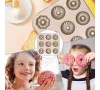 Mxshc Molde Para Donuts | Bandeja De Cocina Antiadherente,Bandeja Para Donuts,Destinado a la Preparación del Desayuno, la Elaboración de Postres y la Cocina en Días