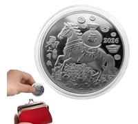 Mxshc Moneda Coleccionable - Moneda Atrae Exito Inmediato - Colección Año del Caballo Exposición Coleccionismo para Niños Mujeres Decoración Hogar Arte Coleccionista