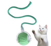 Mxshc Pelota eléctrica para Gatos, Juguete rodante automático para Gatos de Interior, Bola Inteligente eléctrica con Cuerda de Cola para Caza de Gatitos, simulación, del aburrimiento